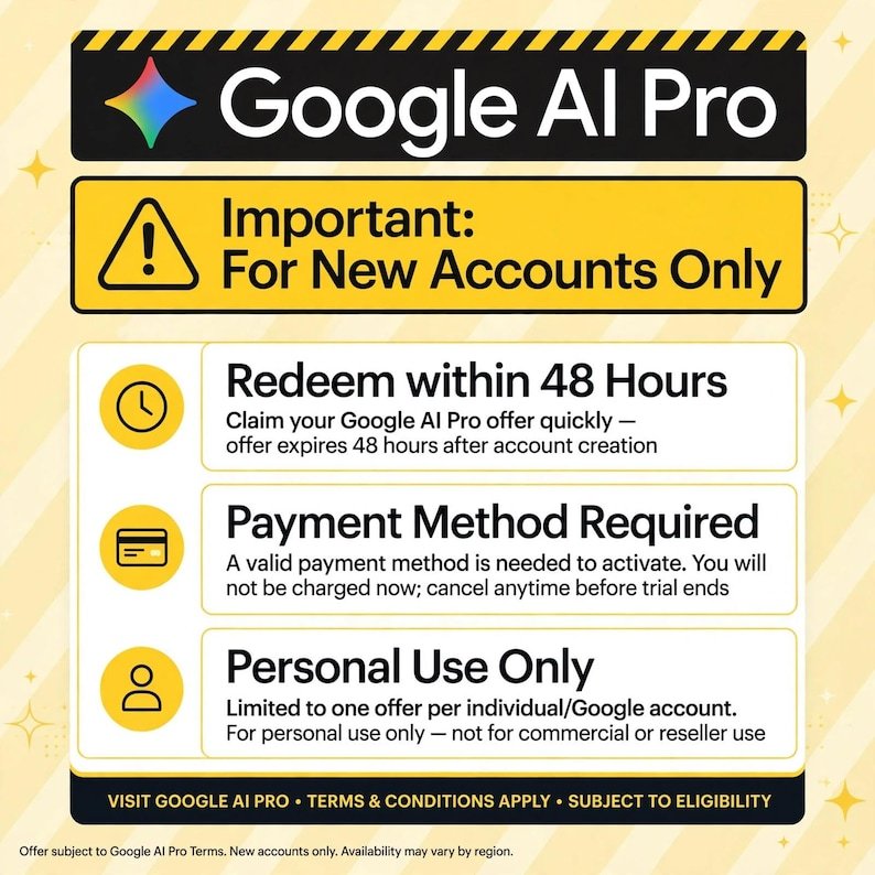 Google AI Pro 18 mois | Accès avancé Gemini | 2 To de stockage + Veo 3 | Clé numérique globale | Livraison instantanée pour les nouveaux comptes - Image 6