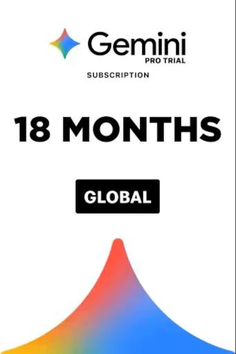 Google AI Pro 18 mois | Accès avancé Gemini | 2 To de stockage + Veo 3 | Clé numérique globale | Livraison instantanée pour les nouveaux comptes