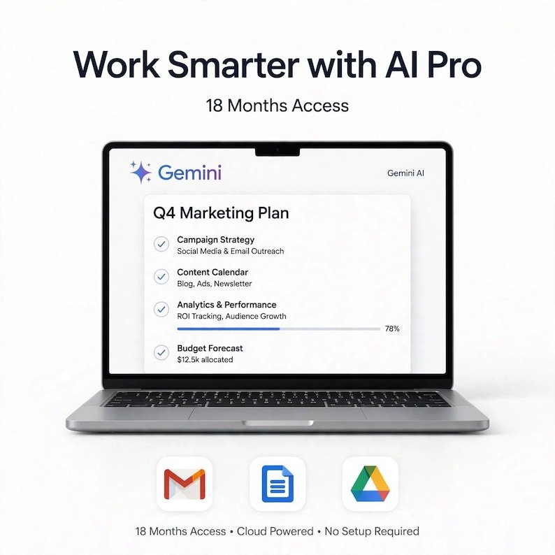 Google AI Pro 18 mois | Accès avancé Gemini | 2 To de stockage + Veo 3 | Clé numérique globale | Livraison instantanée pour les nouveaux comptes - Image 7